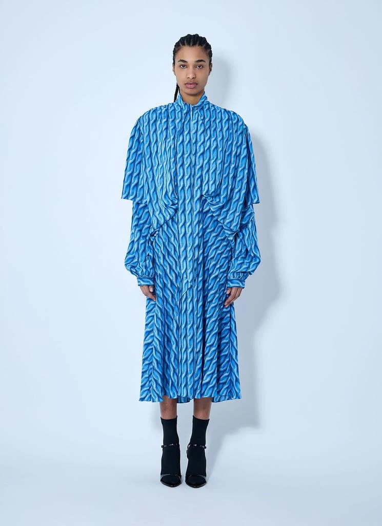 Balenciaga Double Sleeve Pleated Dress 1