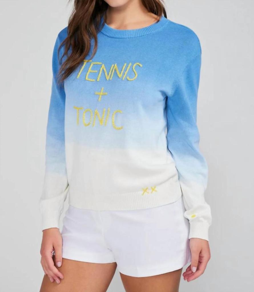 Wildfox Tennis & Tonic Barrett Sweater In Blue