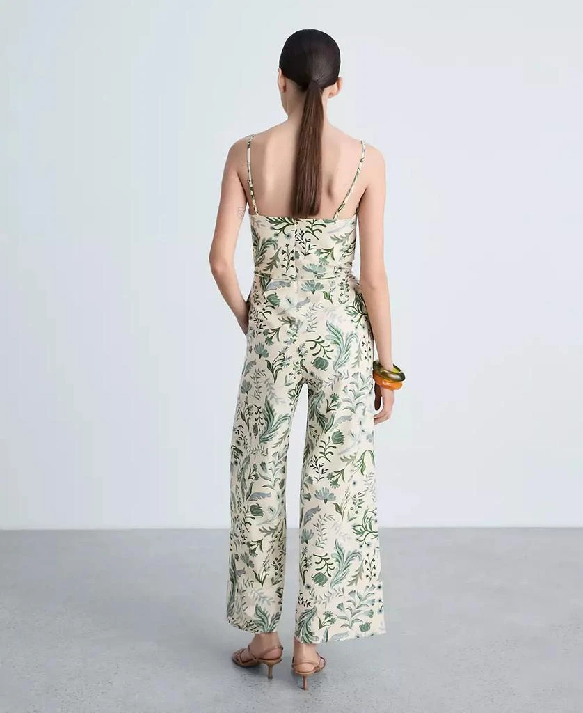 Mango Women's Printed Bow Jumpsuit 3