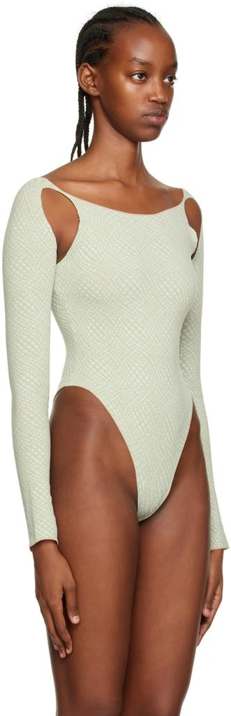 RUI Blue & Beige Cutout Bodysuit 4
