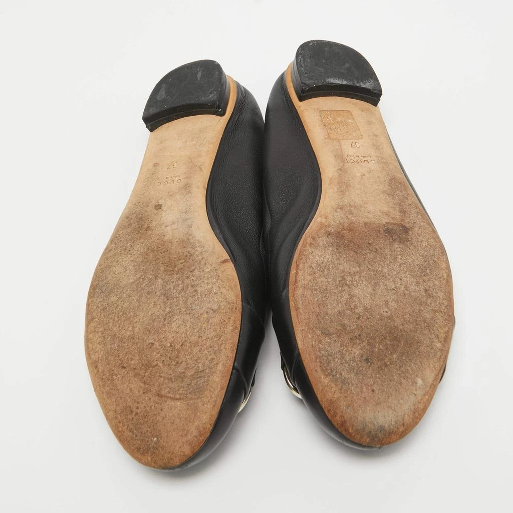Gucci Gucci Black Leather Horsebit Ballet Flats Size 37 6