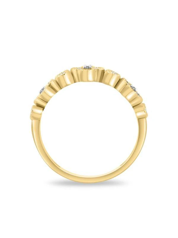 Effy 14K Yellow Gold & 0.49 TCW Diamond Clover Ring 3