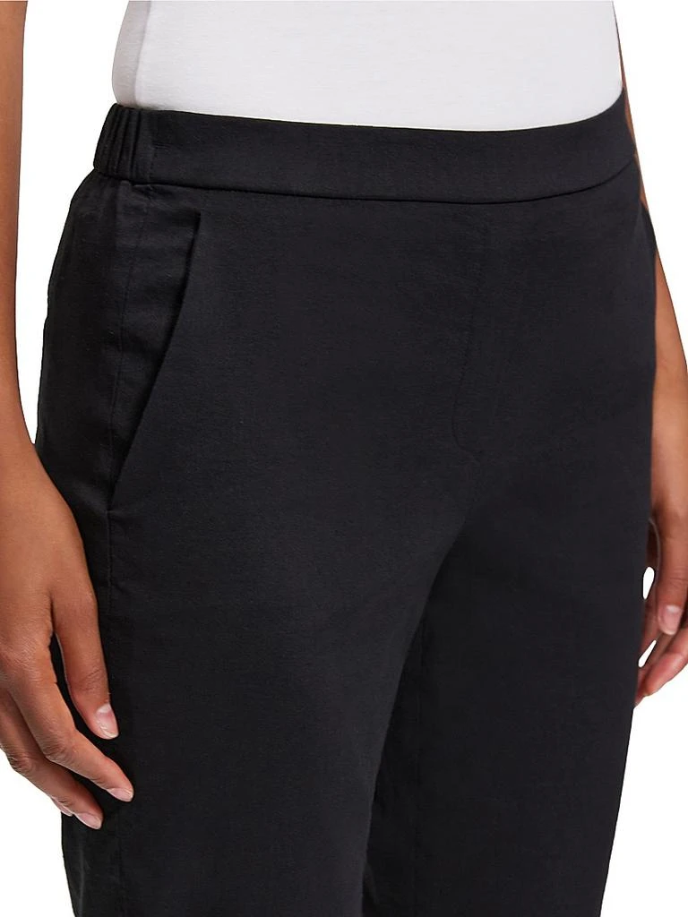 Theory Treeca Linen Pull-On Crop Pants 6