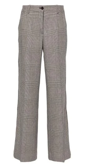 Parosh BROWN HOUNDSTOOTH TROUSERS WITH STRIPES 5