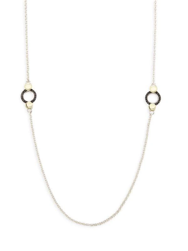 John Hardy Moon Door 18K Bonded Yellow Gold, Silver, Sapphire 
Mother-Of-Pearl Necklace 3