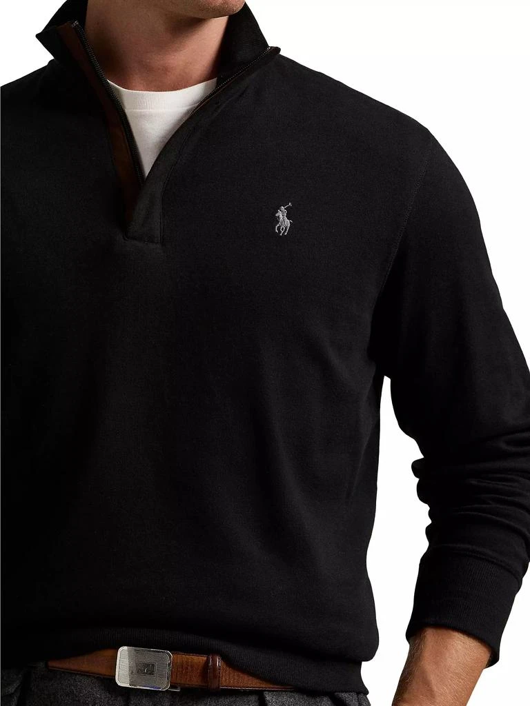 Ralph Lauren Cotton Long-Sleeve Quarter-Zip Sweater 4