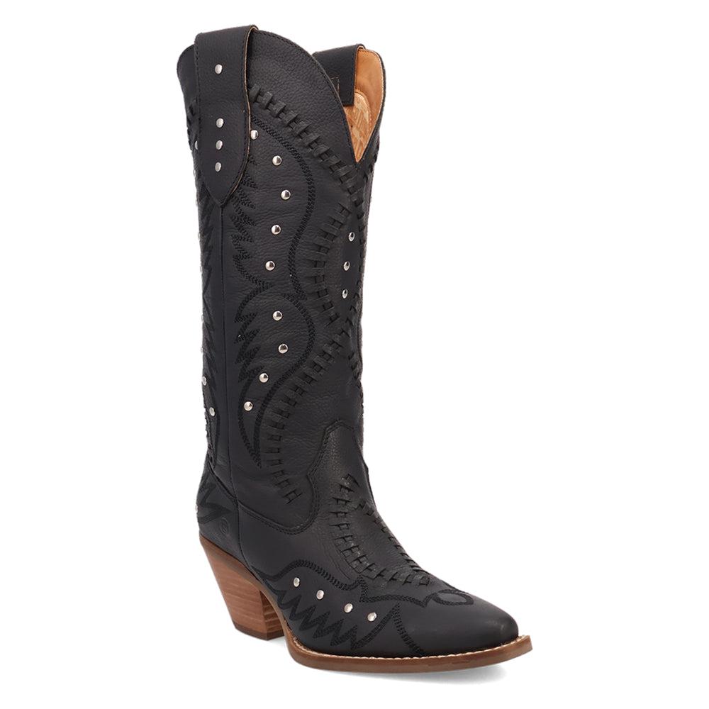 Dingo Pretty N' Pink Embroidered Studded Snip Toe Cowboy Boots