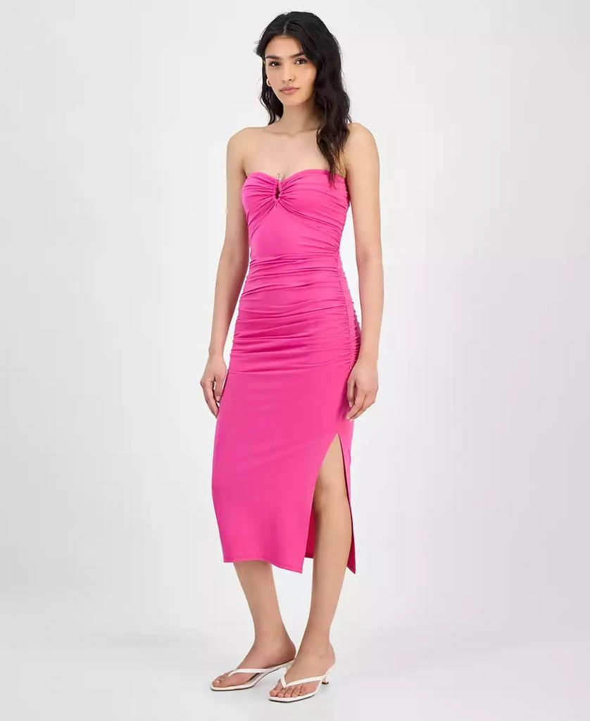 Women's Strapless Keyhole Ruched Midi Dress, Exclusively at Macy's  On  Sale Now with Up to 71% Off | Discover Exclusive Deals & Savings at  BeyondStyle  Authentic Bar III dress|women's fashion|dresses