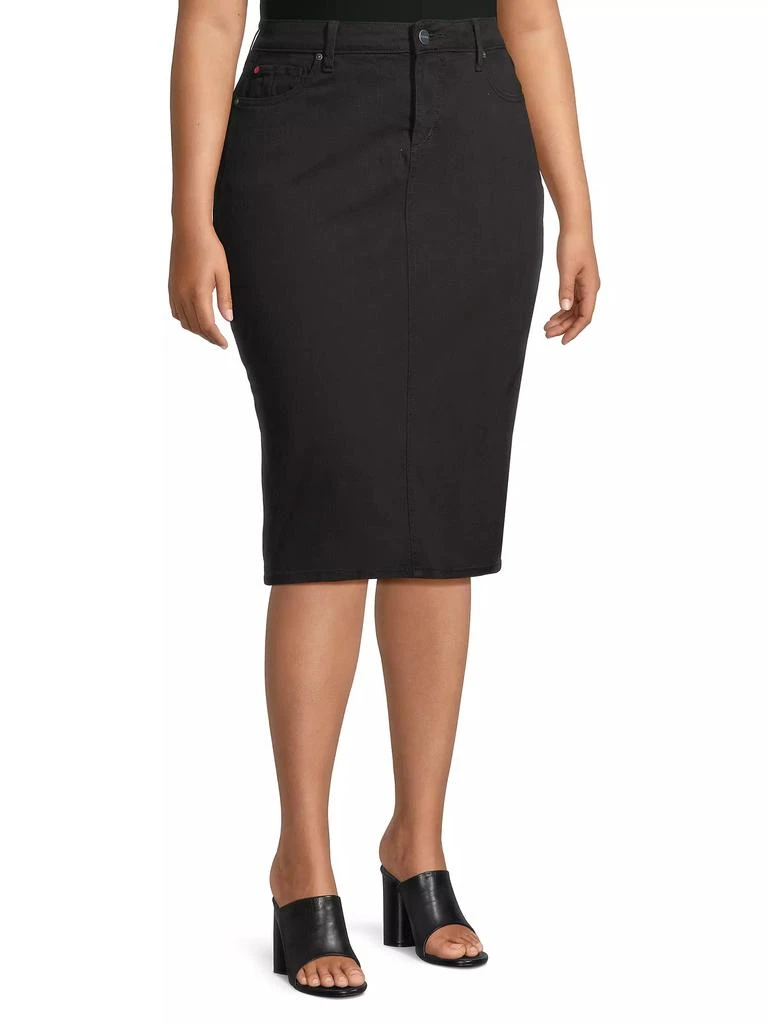 Slink Jeans Back Slit Denim Pencil Skirt 4
