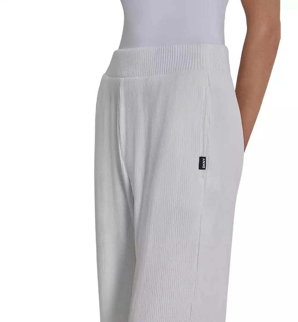 DKNY Women's Brushed Rib-Knit Straight-Leg Pants 4