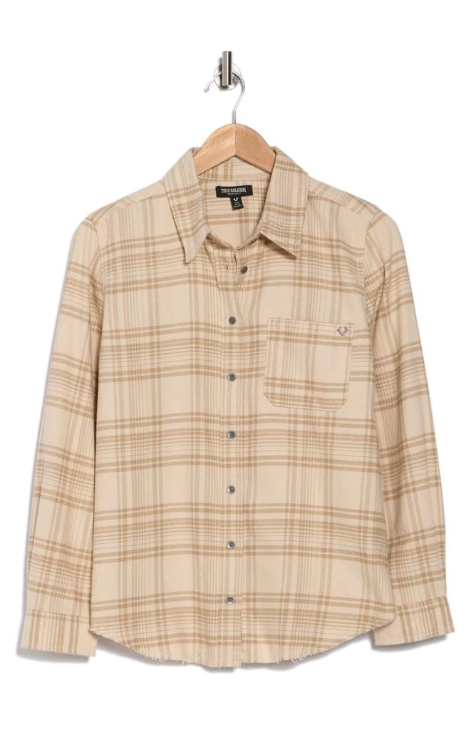 True Religion Boyfriend Plaid Cotton Button-Up Shirt 3