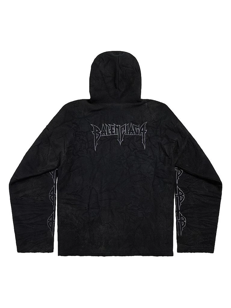 Balenciaga Paris Moon Crinkled Large Fit Hoodie 2