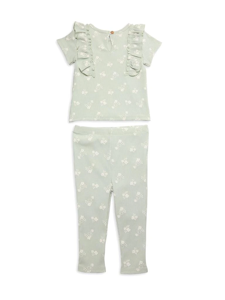 Calvin Klein 3-Piece Floral Top, Leggings 
Headband Set 2