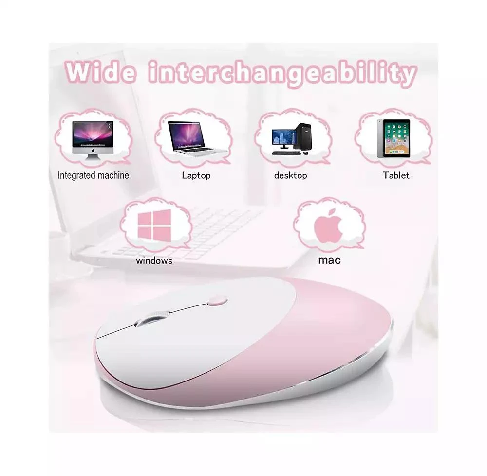 risokeys Tri Mode Silent Wireless Mouse Bluetooth and 2.4G 3 Speed DPI Office Mouse 6