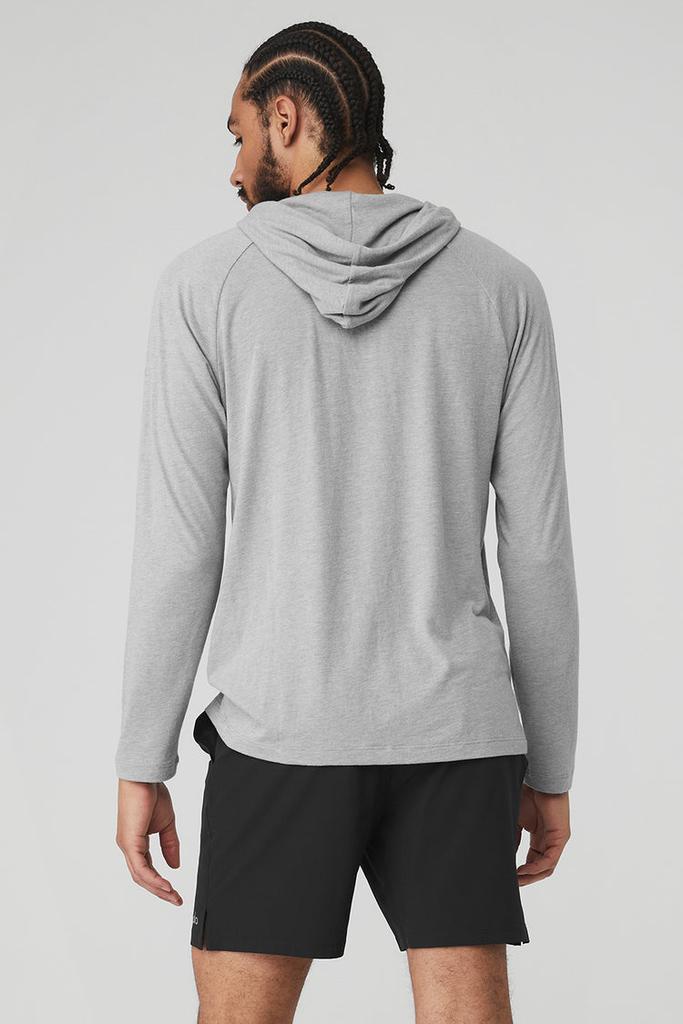 Alo Core Hooded Runner - Athletic Heather Grey
