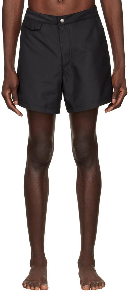 Sunspel Black Recycled Polyester Swim Shorts 1