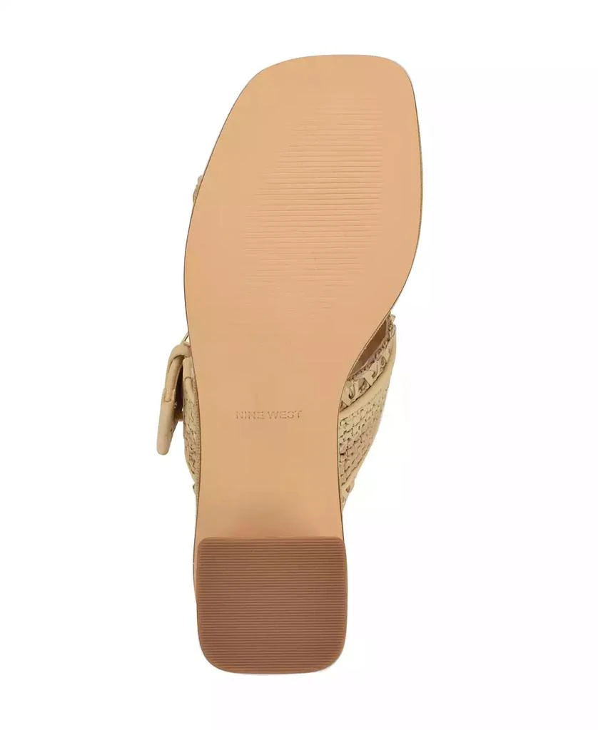 Nine West Women's Ebels Woven Block Heel Sandals 5