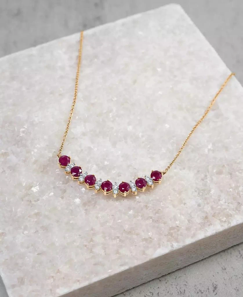 Macy
s Ruby (1-1/2 ct. t.w.) 
Diamond (1/4 ct. t.w.) 17" Collar Necklace in 14k Gold 4
