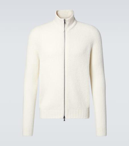 Thom Sweeney Wool and cashmere-blend zip-up sweater