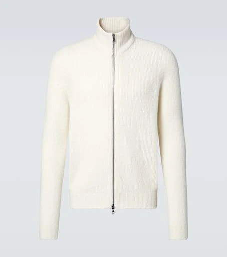 Thom Sweeney Wool and cashmere-blend zip-up sweater 1