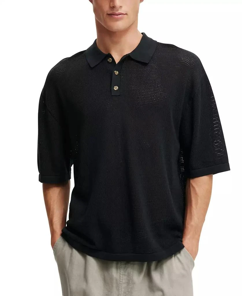 Cotton On Men's Knitted Polo Shirt 1