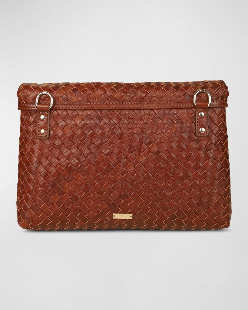 Rafe Jamie Envelope Woven Leather Clutch Bag 4
