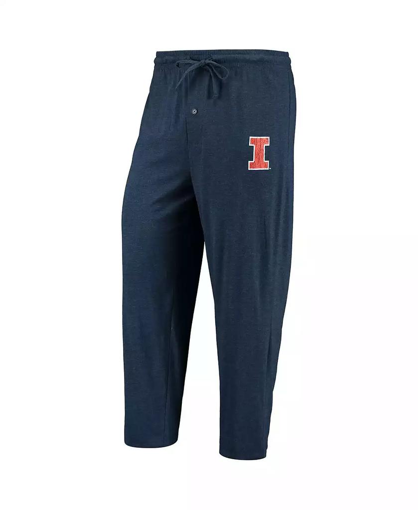 Concepts Sport Men's Navy, Heathered Charcoal Distressed Illinois Fighting Illini Meter Long Sleeve T-shirt and Pants Sleep Set