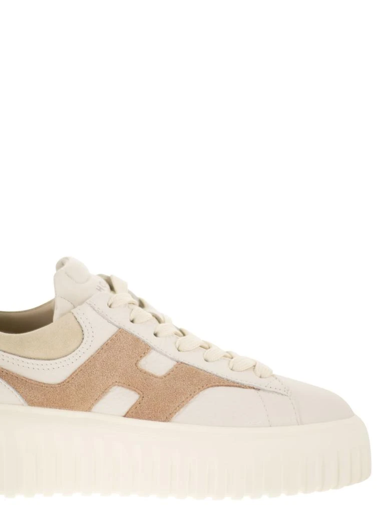 hogan H-STRIPES Leather and Suede Trainers with Extra-Light Sole 6
