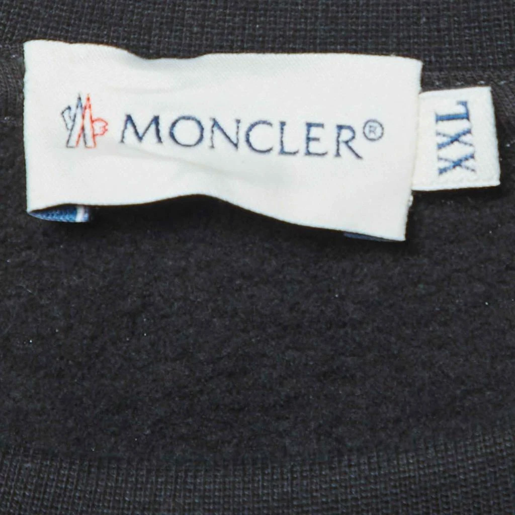 Moncler Moncler Black Printed Cotton Knit Crewneck Sweatshirt XXL 4