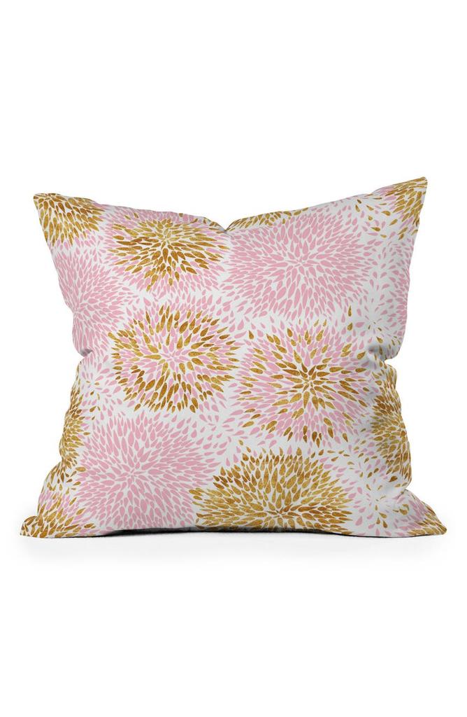 DENY Designs Marta Barragan Camarasa Abstract Flowers Square Throw Pillow