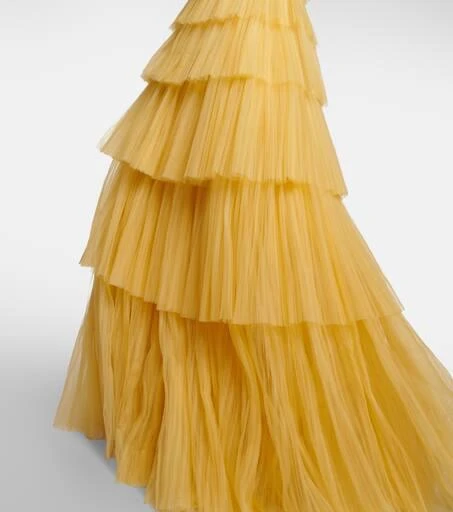 Costarellos Ruffled tulle gown 5