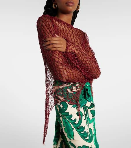 ETRO Open-knit sweater and printed crop top set 8