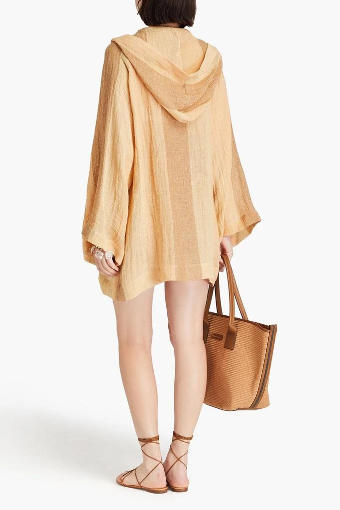 LISA MARIE FERNANDEZ Linen-blend hooded cape 3