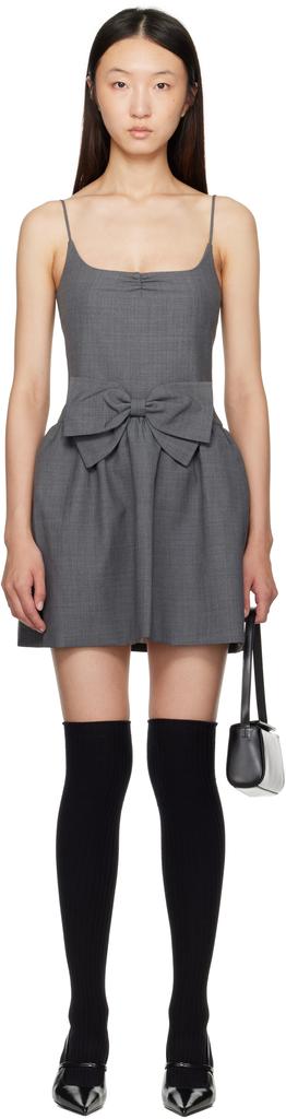 Shushu/Tong Navy Double Bow Sling Minidress - Dresses