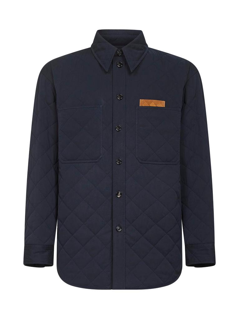 Bottega Veneta BOTTEGA VENETA | Blue matte technical cotton quilted overshirt | Man | 46
