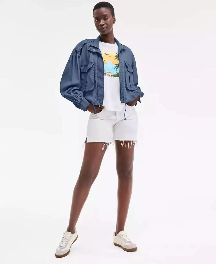 On 34th Women's Chambray Cropped Jacket, Exclusively at Macy's 8