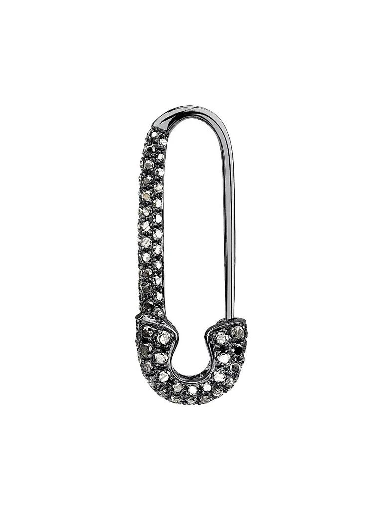 Anita Ko 18K Black Gold & 0.46 TCW Diamond Safety Pin Earring 1