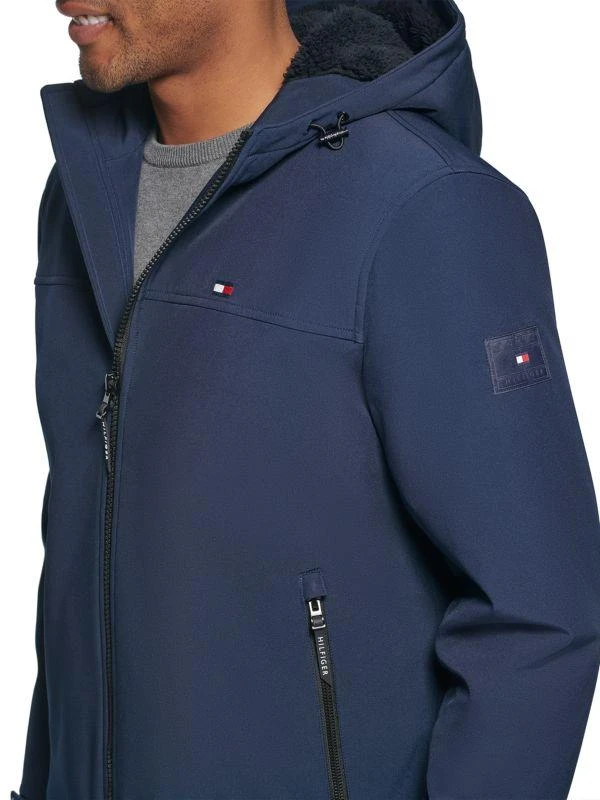 Tommy Hilfiger Softshell Faux Shearling Performance Hooded Jacket 3