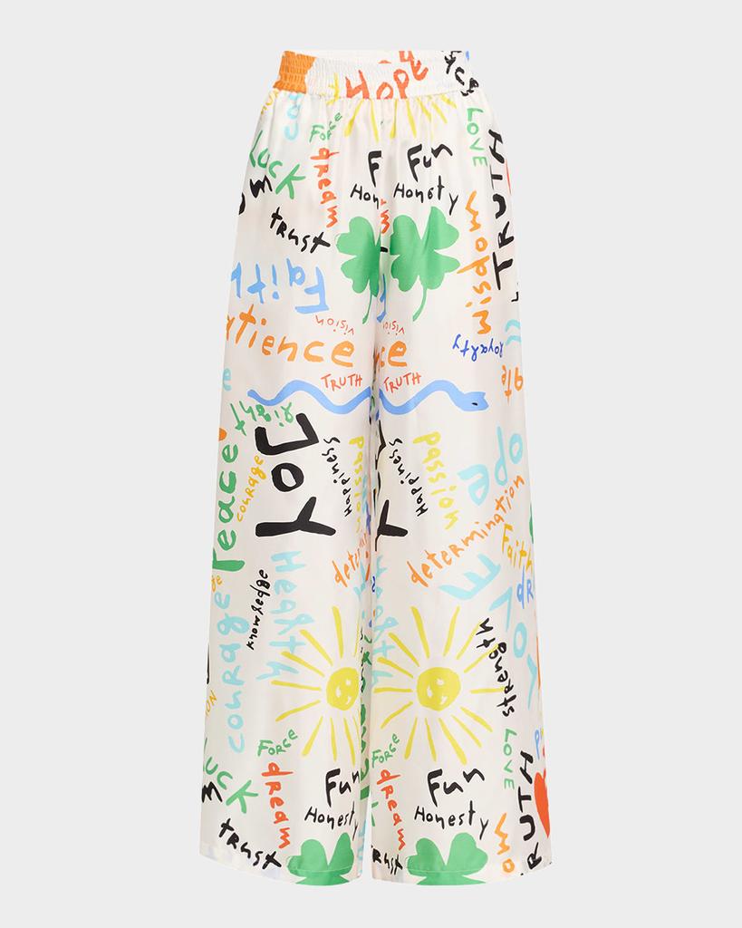 Rianna + Nina Kakanias Printed Fyori Silk Pants
