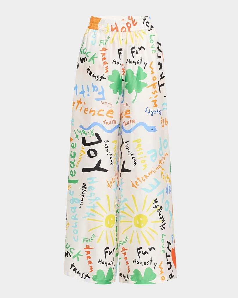 Rianna + Nina Kakanias Printed Fyori Silk Pants 1