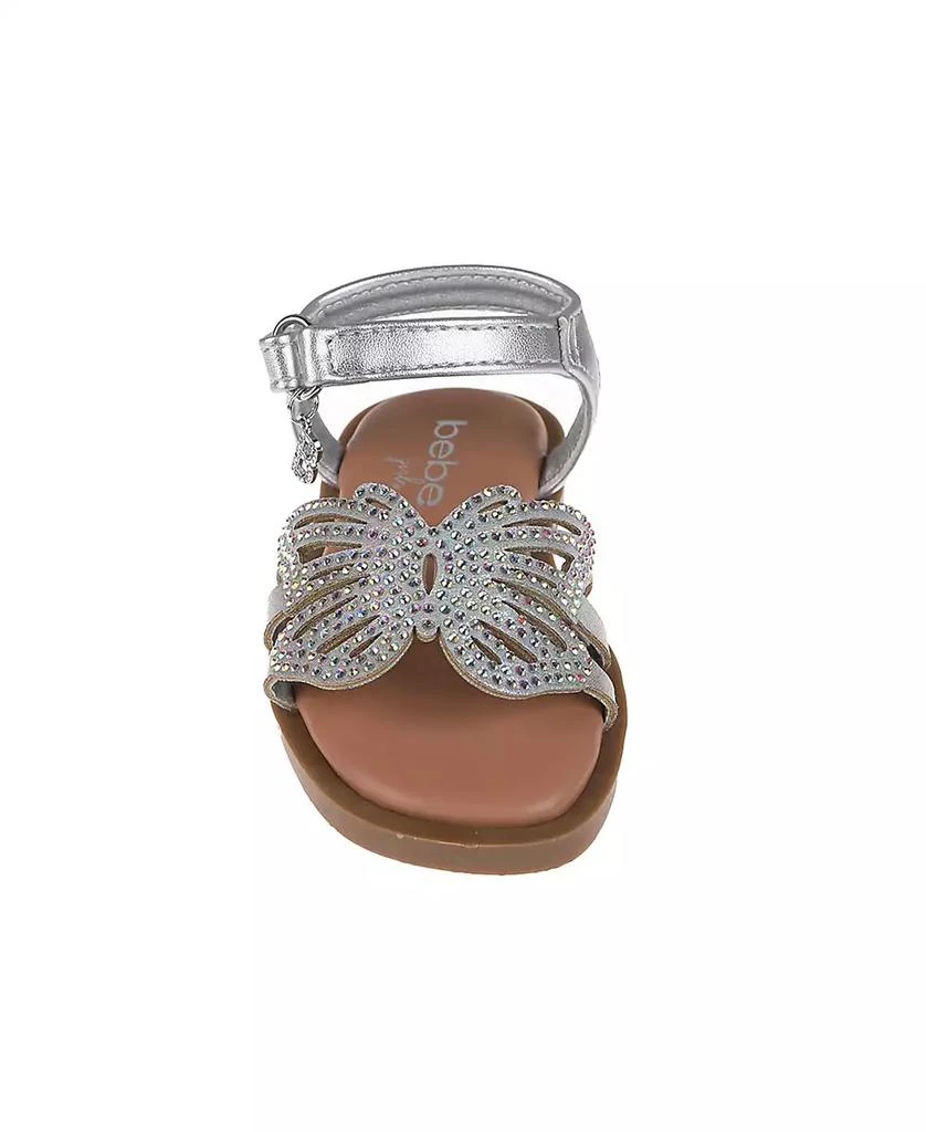 Bebe Toddler Girls Heat Seal Rhinestones Sandals 4