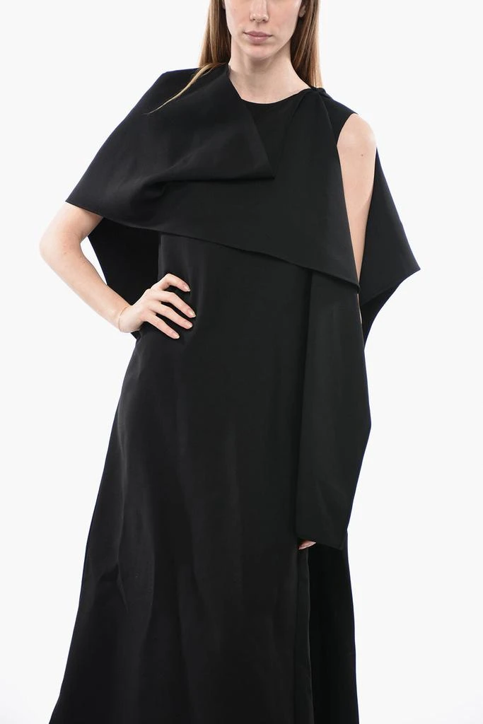 Valentino Valentino PINK PP Wool-blend Cape Dress with Loose Fit 4