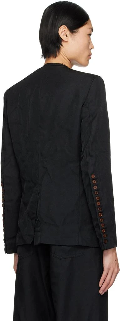 Black Comme des Garçons Black Deconstructed Collar Blazer 3