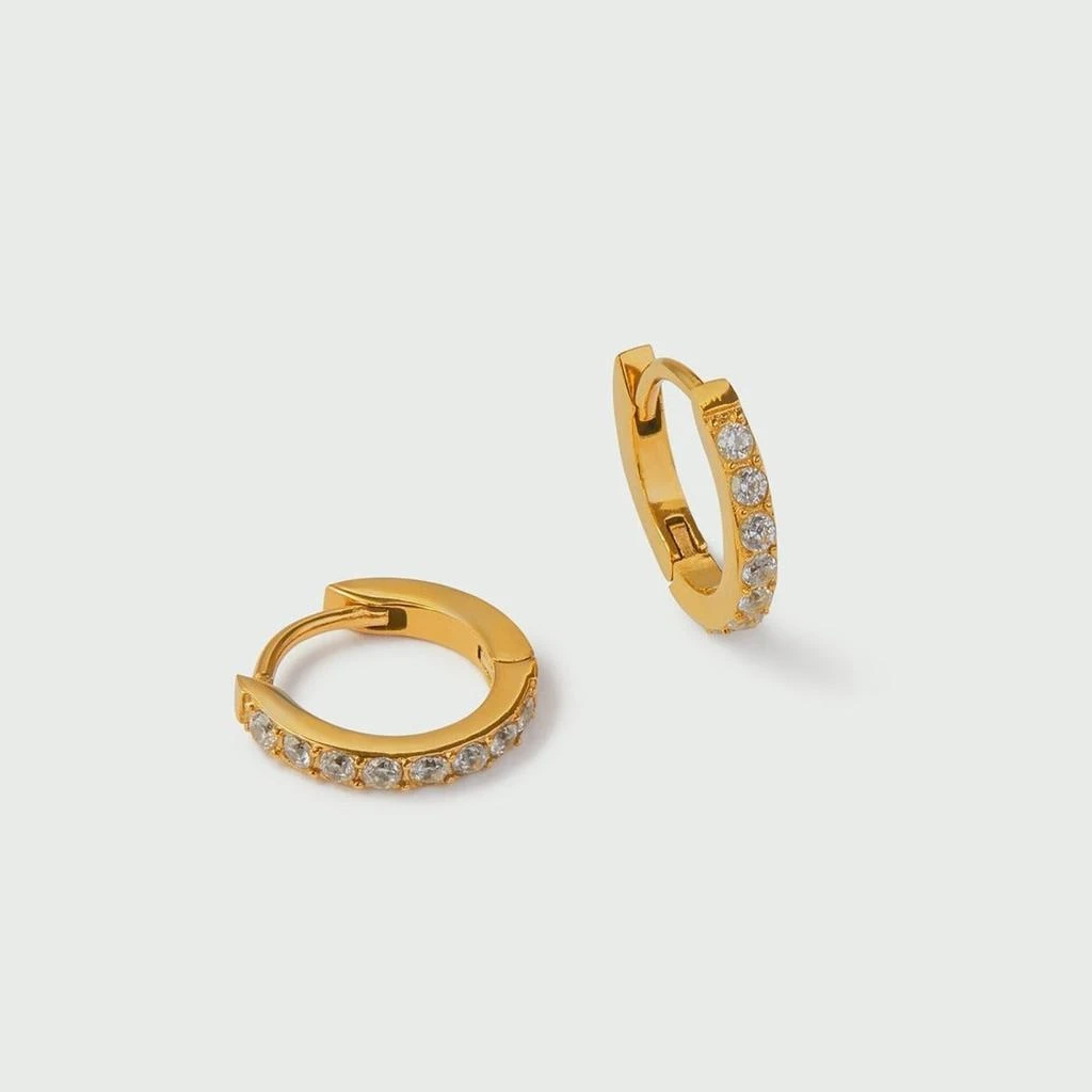 Orelia LUXE LUXE Pavé Huggie Hoop Earrings 5