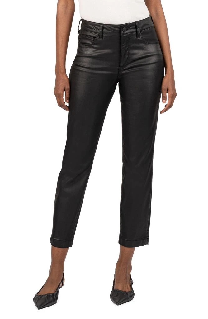 KUT from the Kloth Reese Coated Ankle Slim Straight Leg Jeans 1