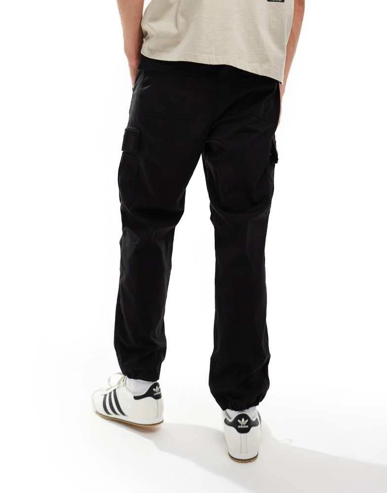 HOLLISTER Hollister cotton nylon loose fit parachute cargo joggers in black 3