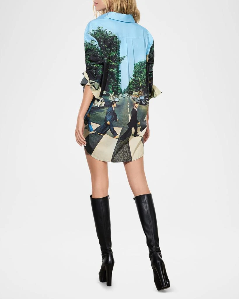 Alice + Olivia x The Beatles Finely Oversized Button-Front Shirt 3