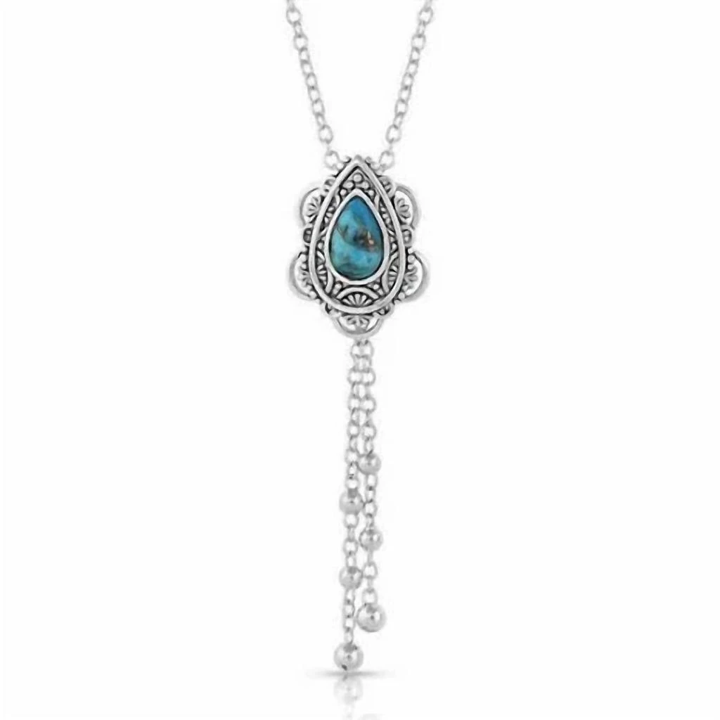 Montana Silversmiths Women
s Lady Guadalupe Dangle Stone Necklace In Silver