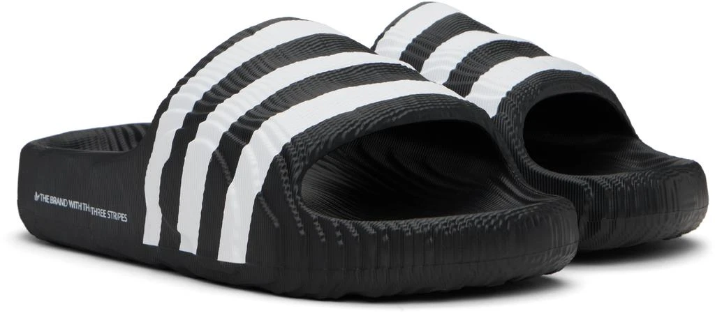 Adidas Black Adilette 22 Pool Slides 4
