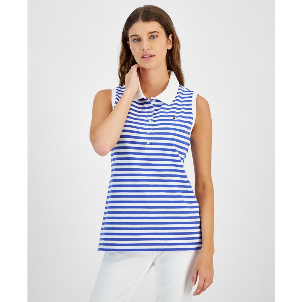 Tommy Hilfiger Women's Striped Sleeveless Polo Shirt